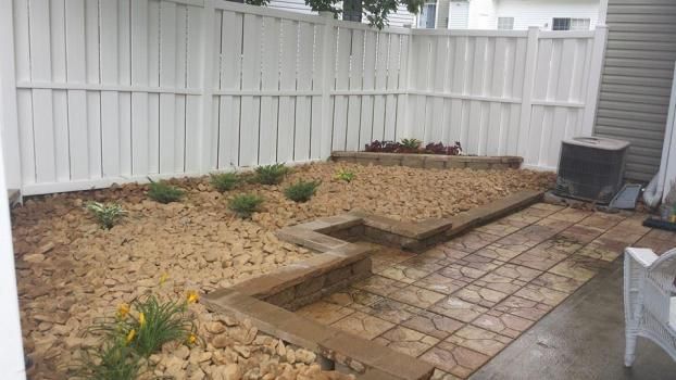 After a completed hardscape contractor project in the Charlotte, NC area