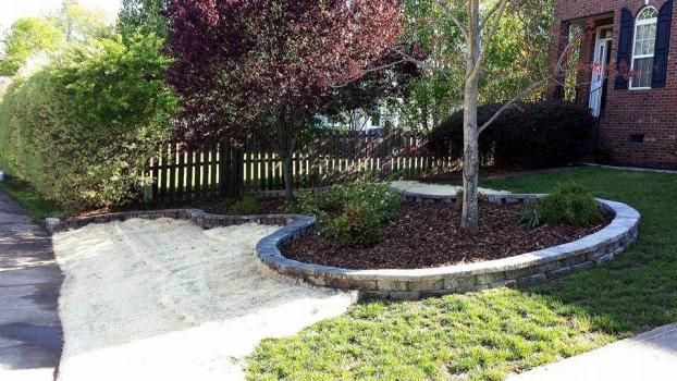 After a completed landscape service project in the Charlotte, NC area