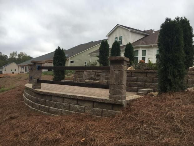 A recent hardscaping job in the Charlotte, NC area