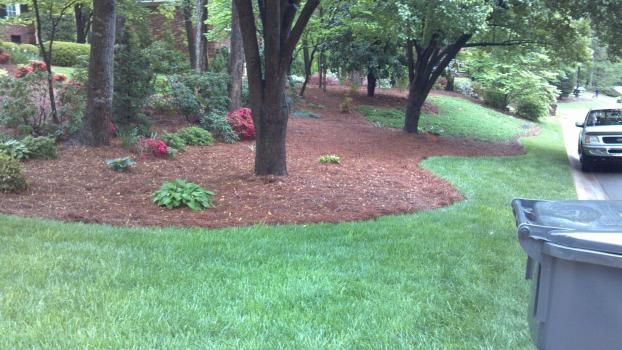 A recent residential landscaping company job in the Charlotte, NC area