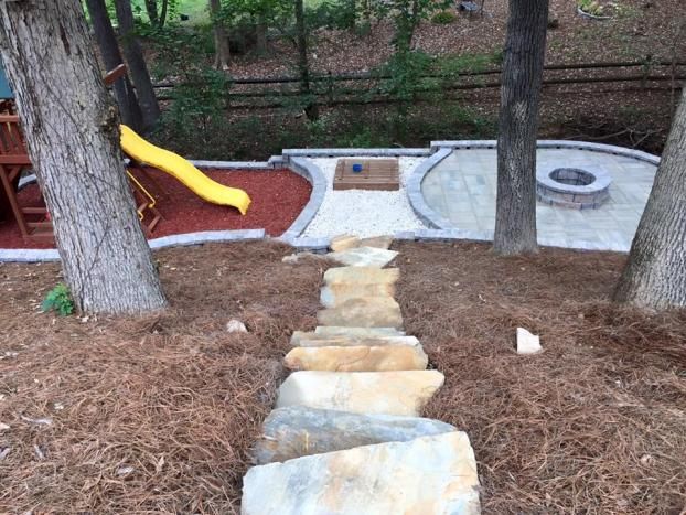 After a completed hardscaping services project in the Charlotte, NC area