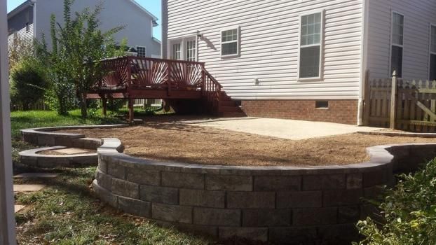 A recent hardscape contractors job in the Charlotte, NC area