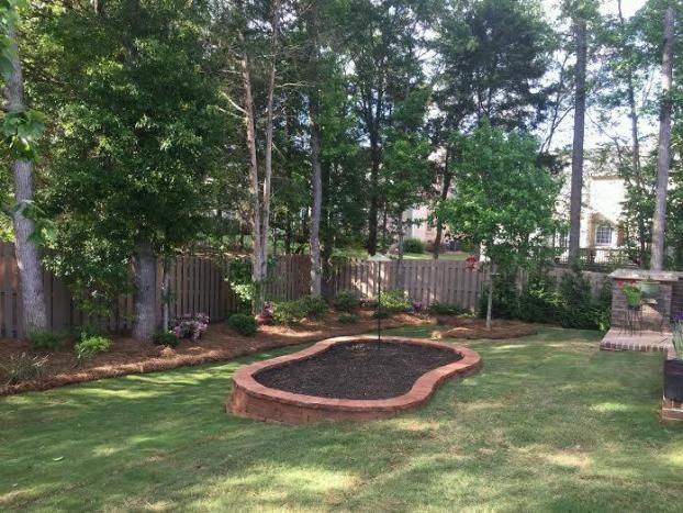 After a completed landscaping project in the  area